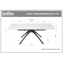 Стол Sheffilton SHT-T76 белый мрамор/черный Стол Sheffilton SHT-T76 белый мрамор/черный